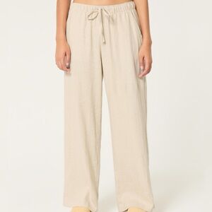 Hollister Linen-Blend Wide Leg Pant